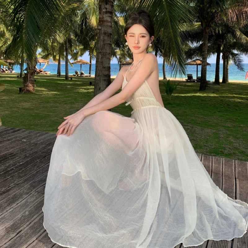 Enchanting Summer Backless Fairy Long Dress