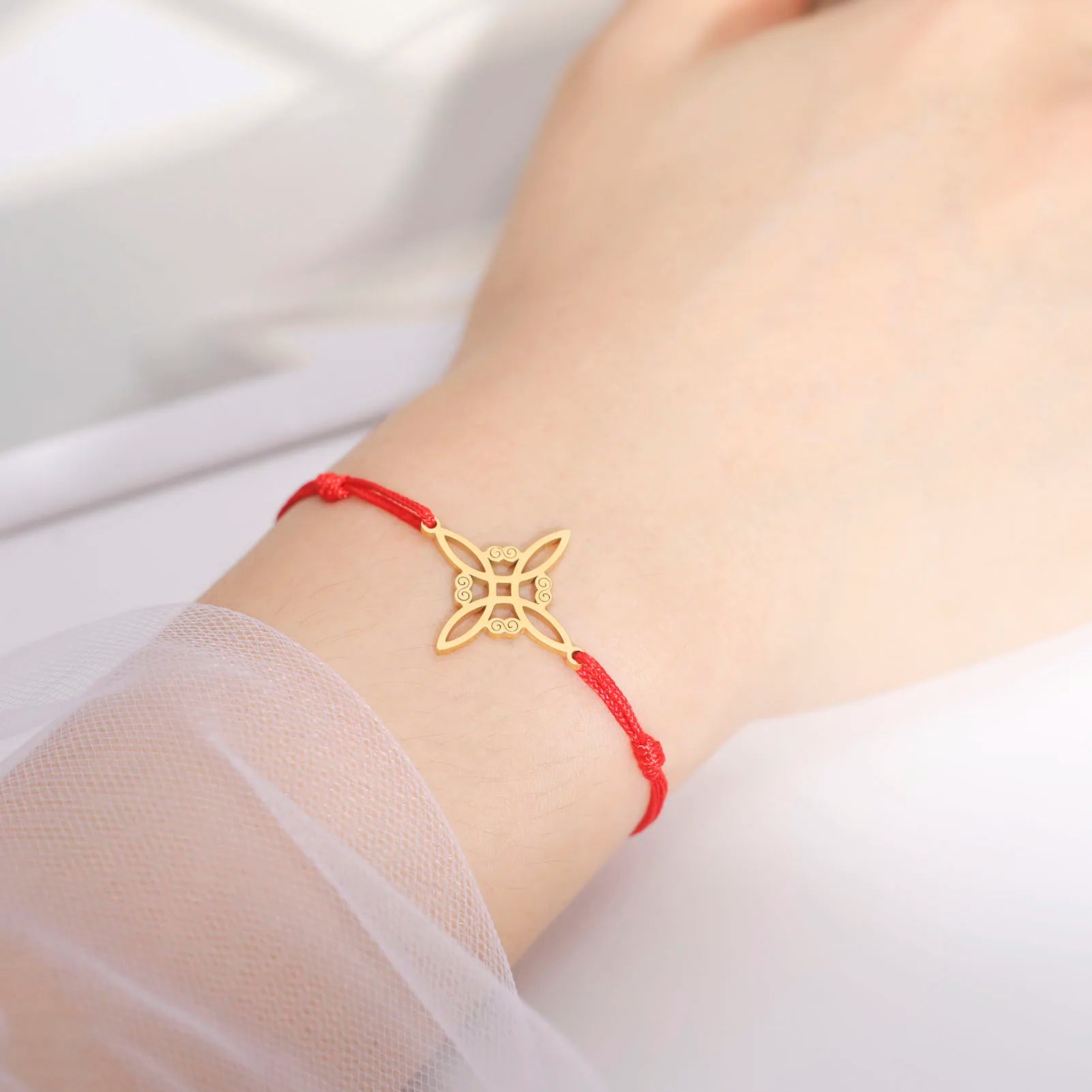 Enchanting MystiqueCharms Wax Cord Bracelet with Stainless Steel Charm Pendant