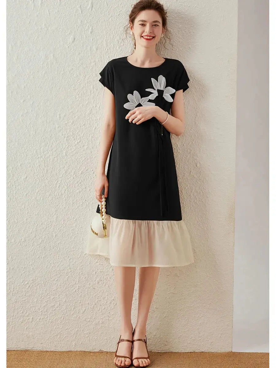 Louis Yao Zomerjurk met 3D Bloemenprint