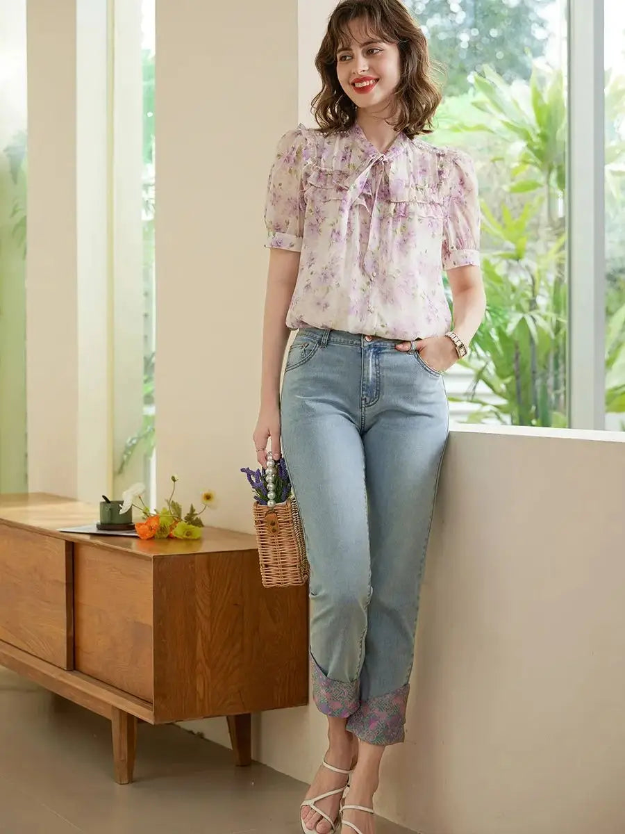Petal & Pearl Flower Blouse