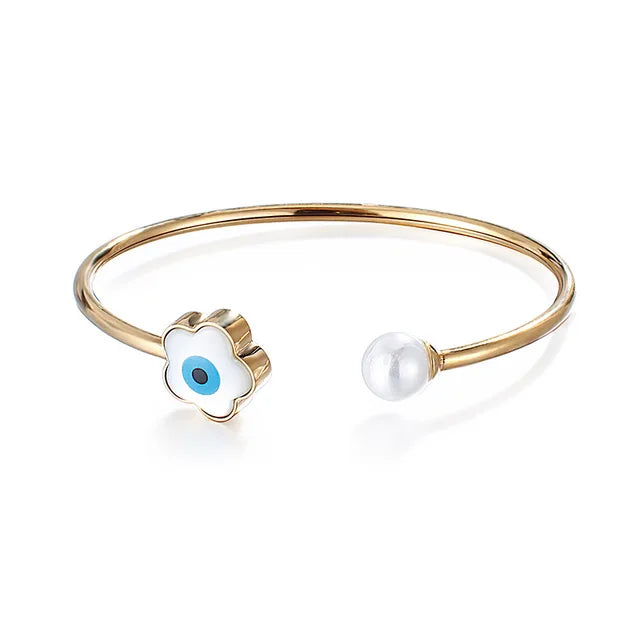 FortunaGlow Turkish Evil Eye Charm Bracelet
