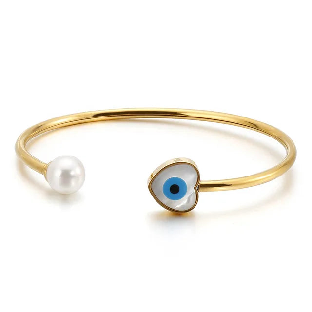 FortunaGlow Turkish Evil Eye Charm Bracelet