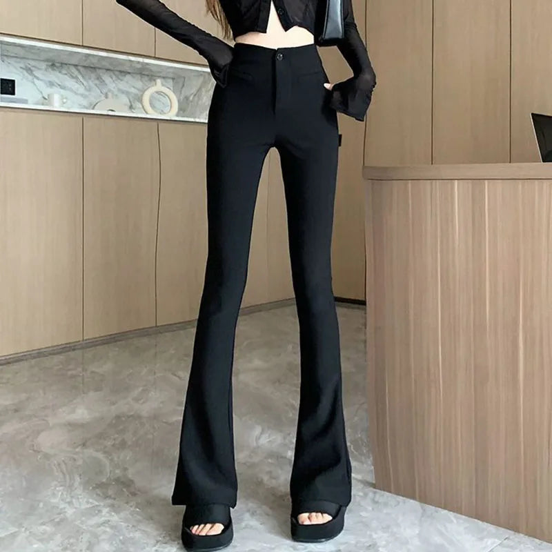 Elegance Mode Pantaloni Estivi a Vita Alta