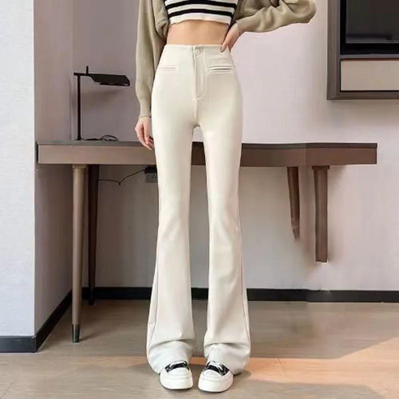 Elegance Mode Pantaloni Estivi a Vita Alta