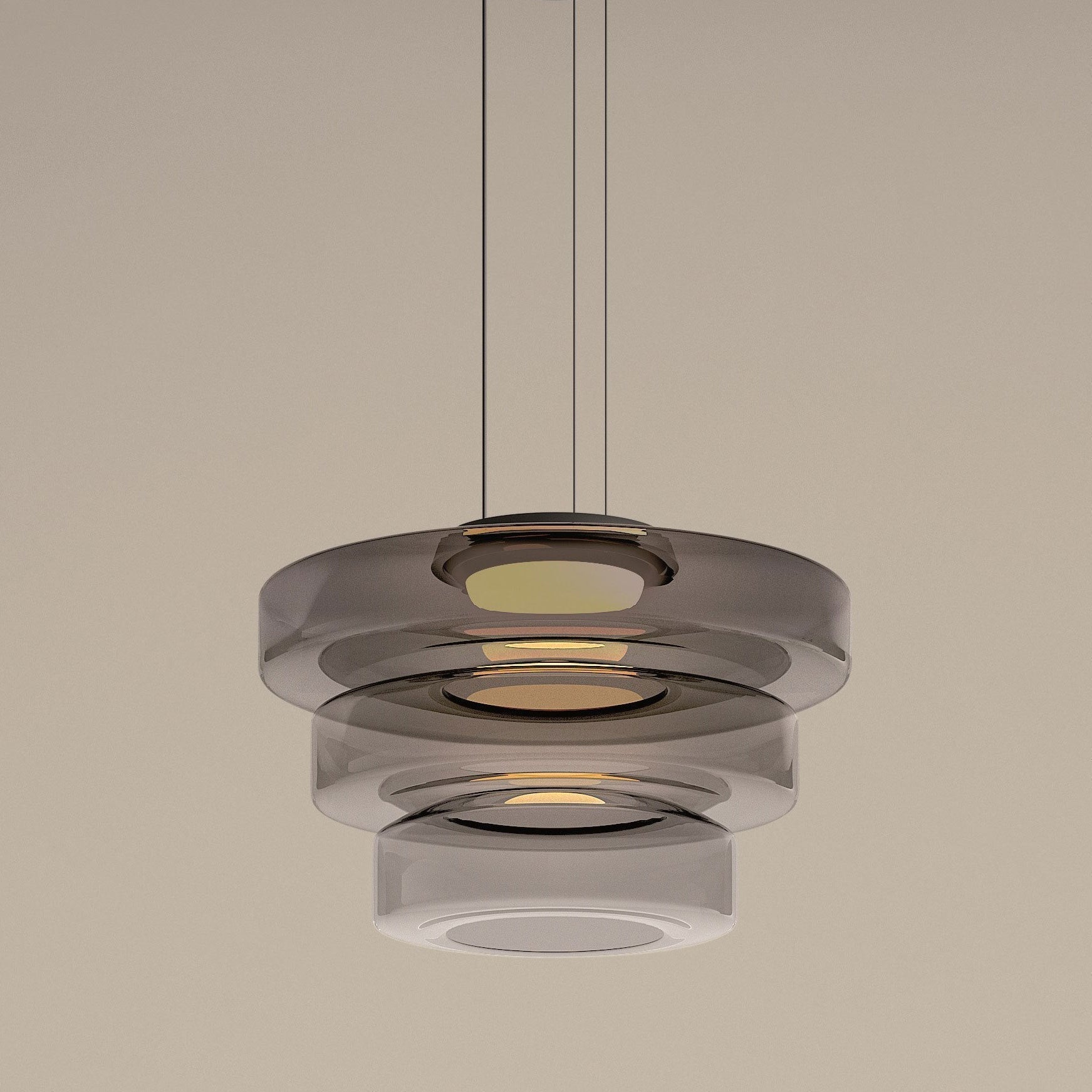 De LuminaCraft Bauhaus hanglamp is een verfijnd voorbeeld van modern design met drie gestapelde glazen schalen. De subtiele grijstinten en het geometrische ontwerp creëren een stijlvolle en uitnodigende sfeer, perfect voor elk hedendaags interieur. Deze lamp biedt niet alleen verlichting, maar is ook een prachtig kunstwerk dat de ruimte een moderne en minimalistische uitstraling geeft.