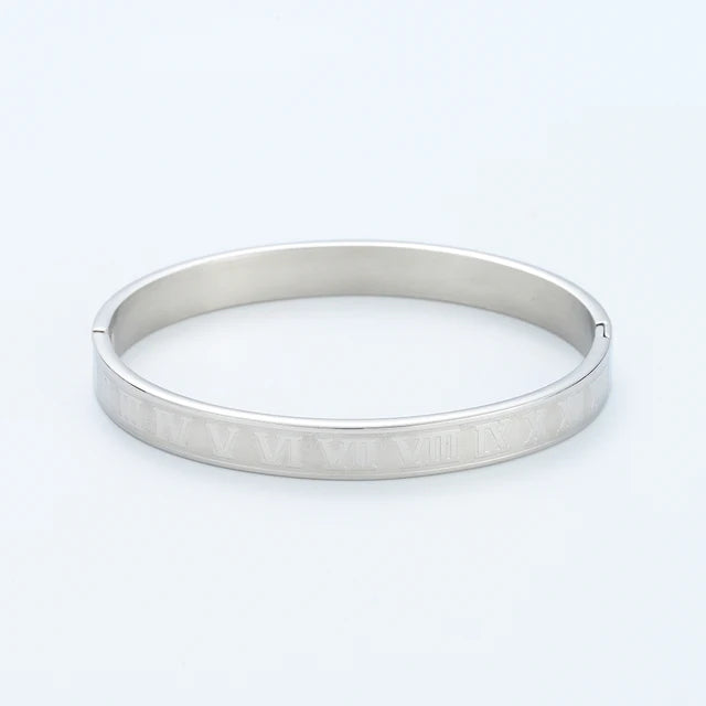 Gouden Gloed Luxe Roestvrijstalen Romeinse Armband