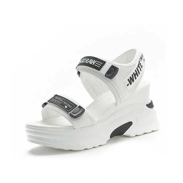 Luxus-Sommersandalen mit Keilabsatz für Damen