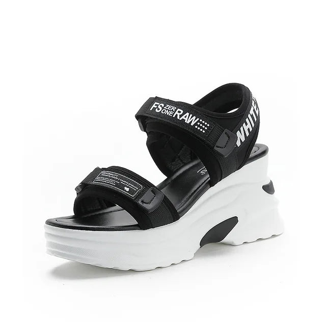 Luxus-Sommersandalen mit Keilabsatz für Damen