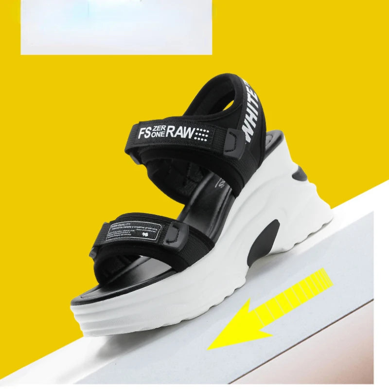 Luxus-Sommersandalen mit Keilabsatz für Damen