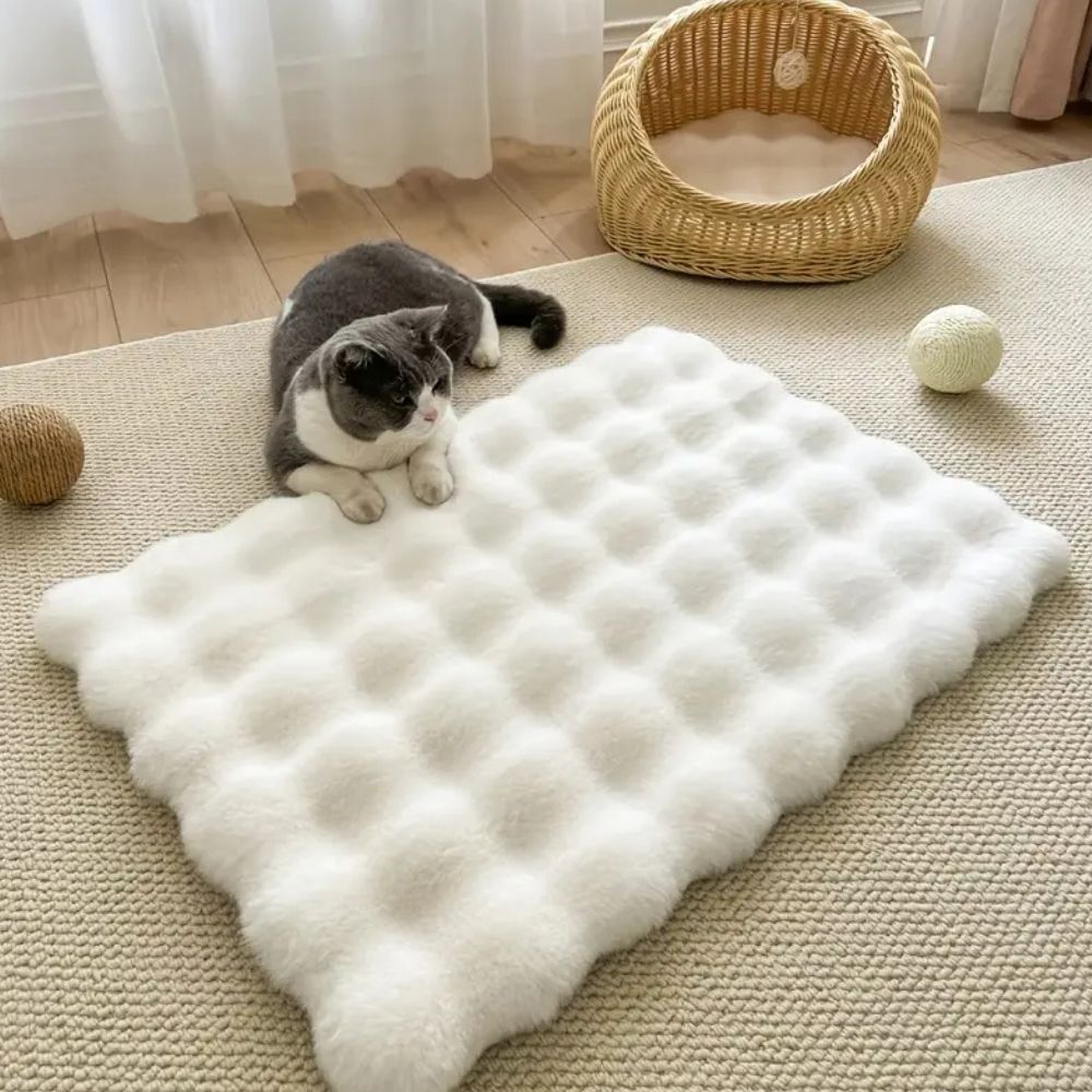 Luxe Flauschige Tapijt met Blazenstructuur