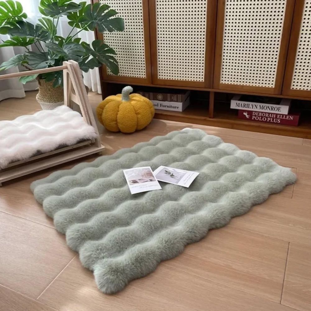 Luxe Flauschige Tapijt met Blazenstructuur