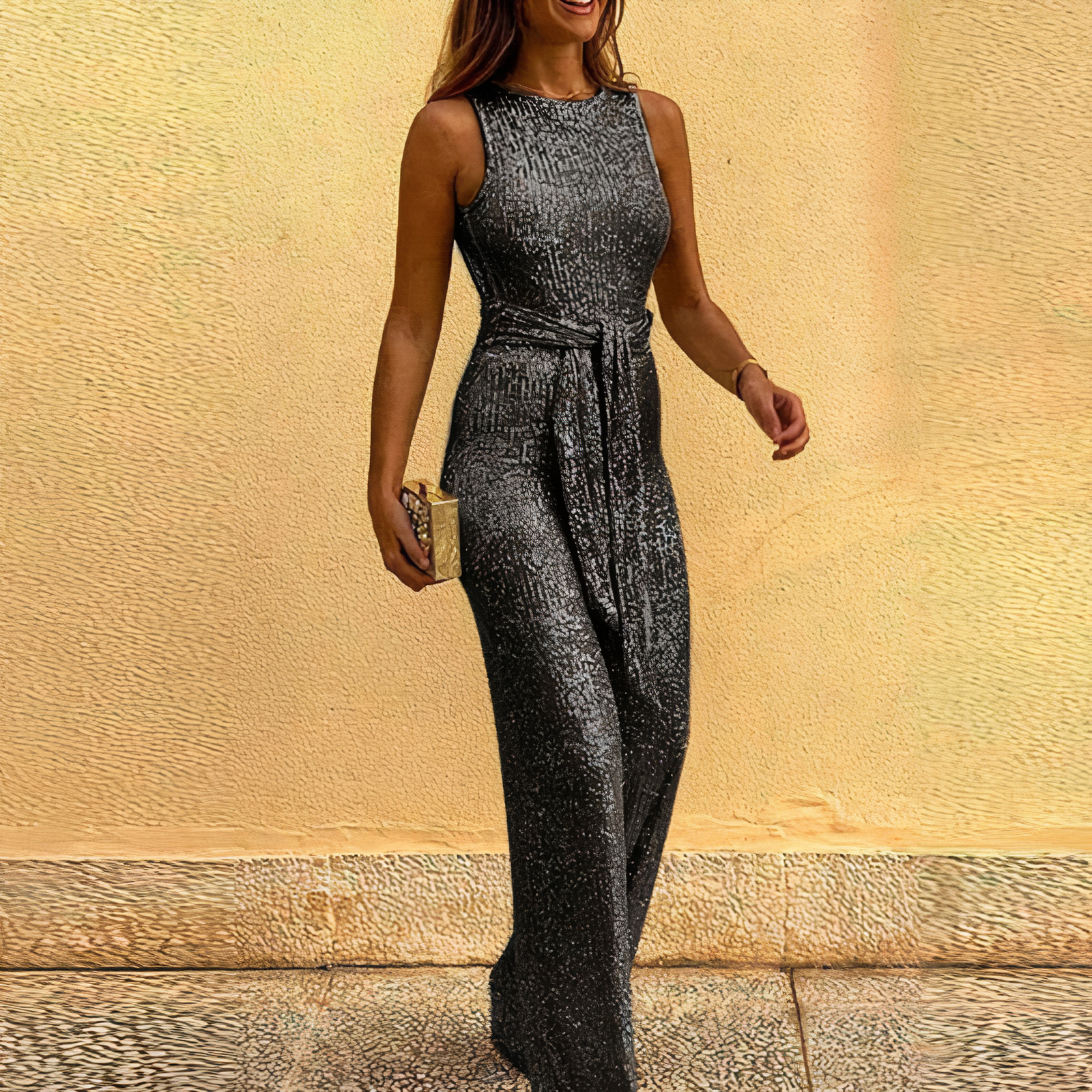 Glimsterige Elegantie Alina - Glitter Jumpsuit