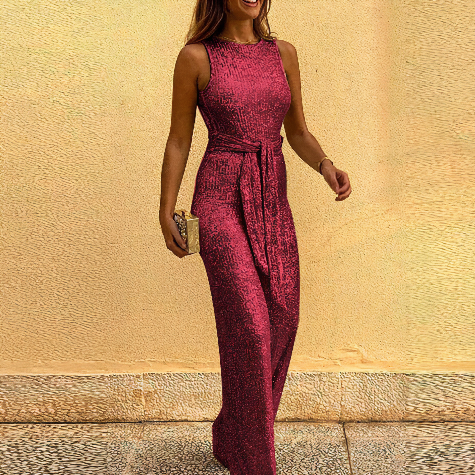 Glimsterige Elegantie Alina - Glitter Jumpsuit