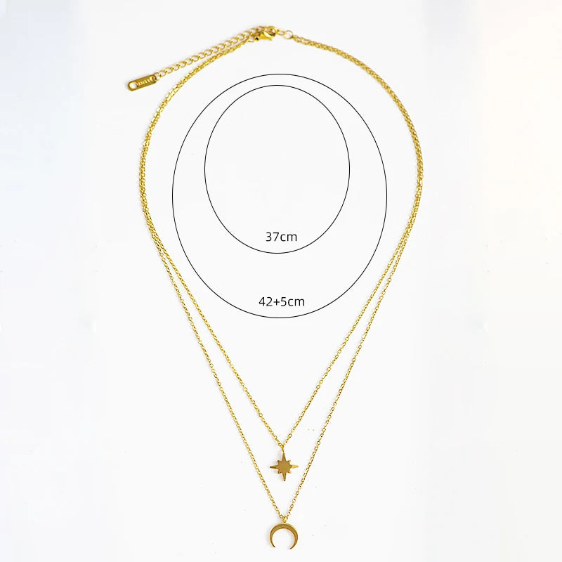 Maanlicht Gelaagde Ketting