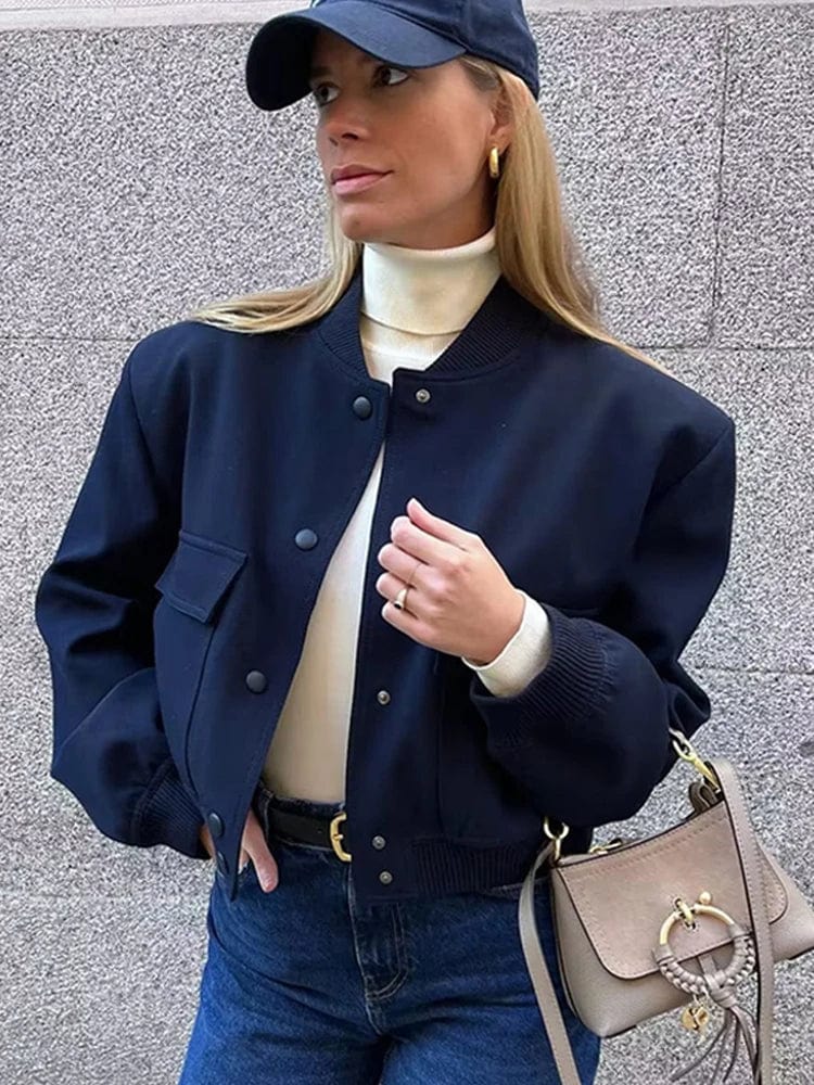 Maria | Giacca corta stile college con bottoni