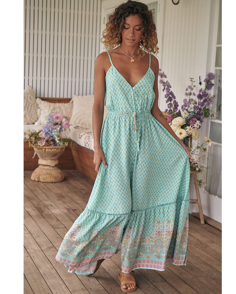 Maria | Lange Boheemse zomerjurk