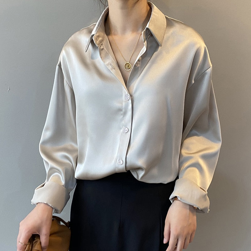 Marie | Zijden blouse vintage blouse