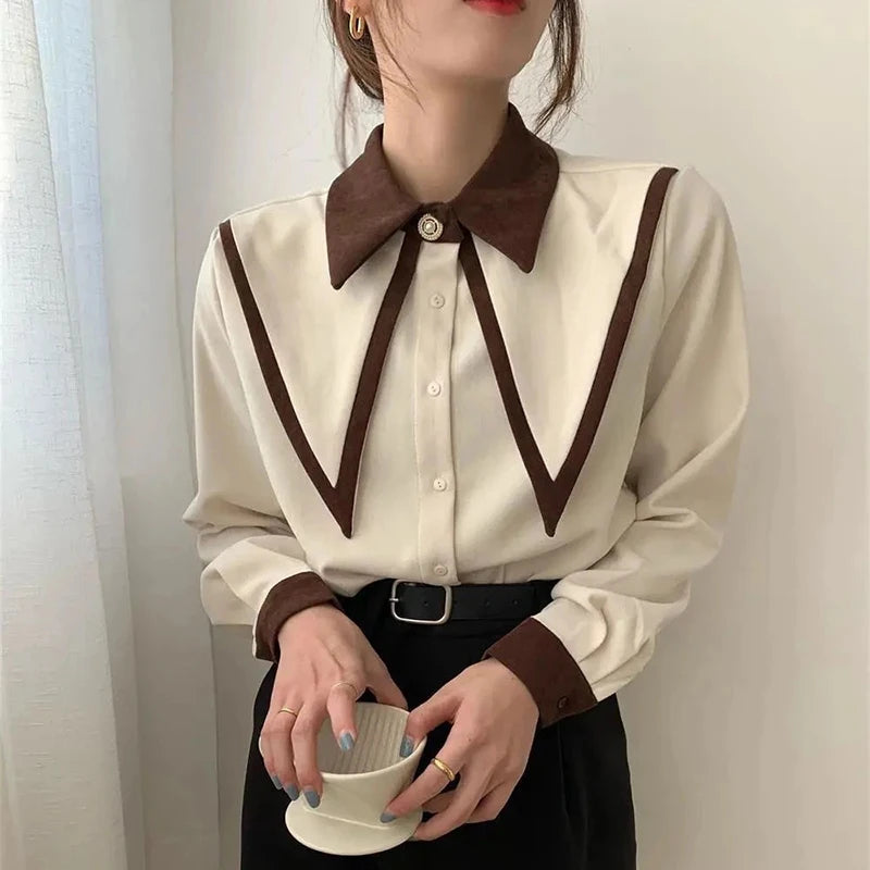 Vintage Chic Chiffon Bluse für Zeitlose Eleganz