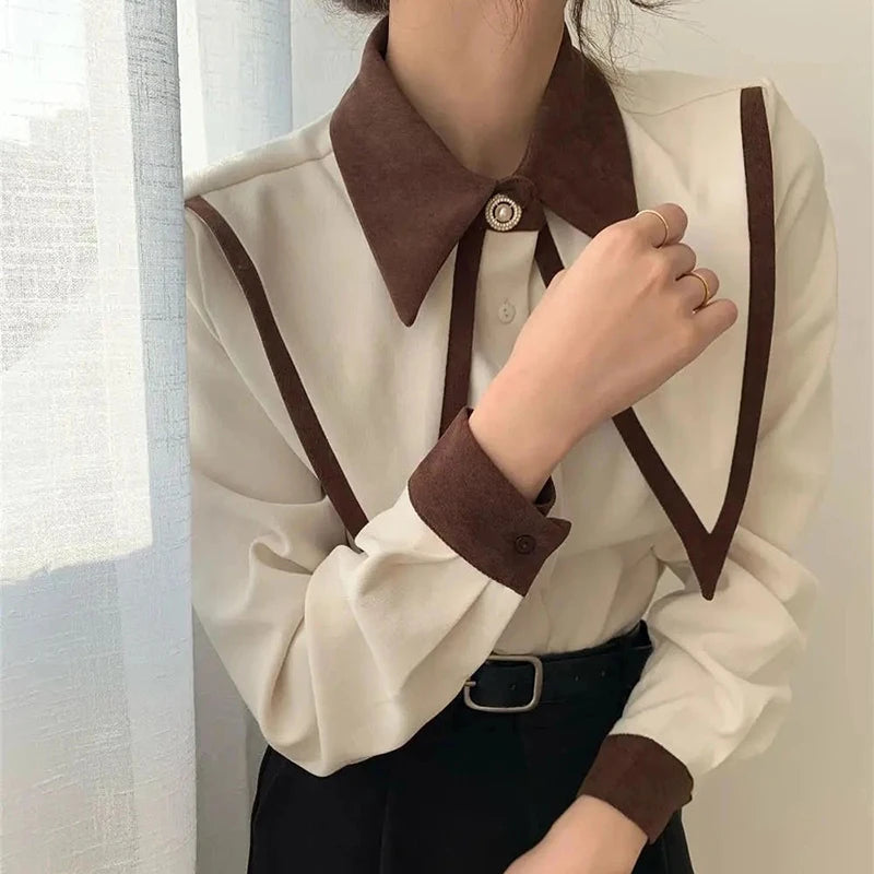 Vintage Chic Chiffon Bluse für Zeitlose Eleganz