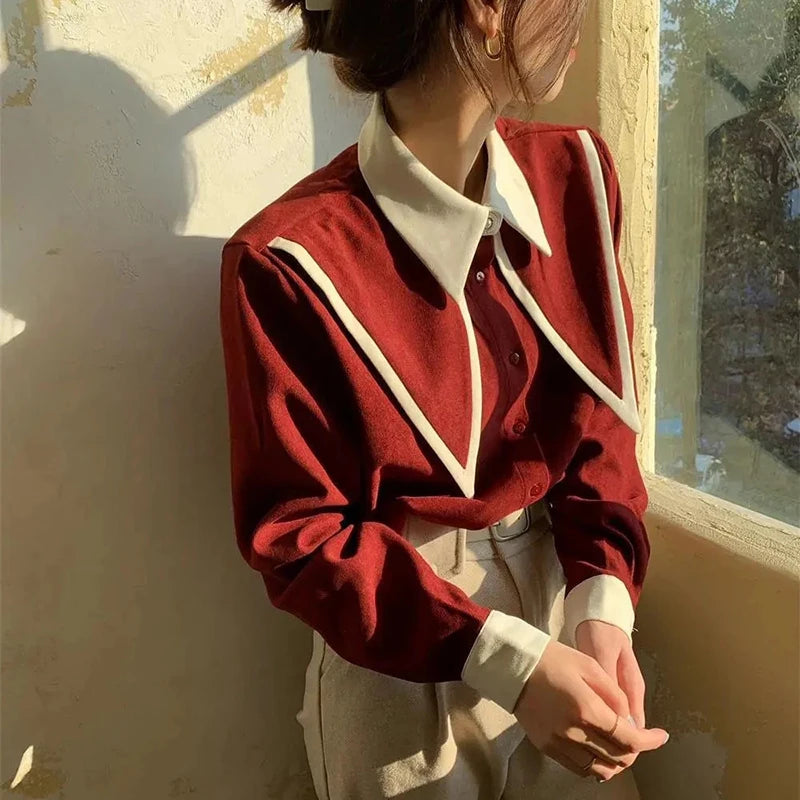 Vintage Chic Chiffon Bluse für Zeitlose Eleganz