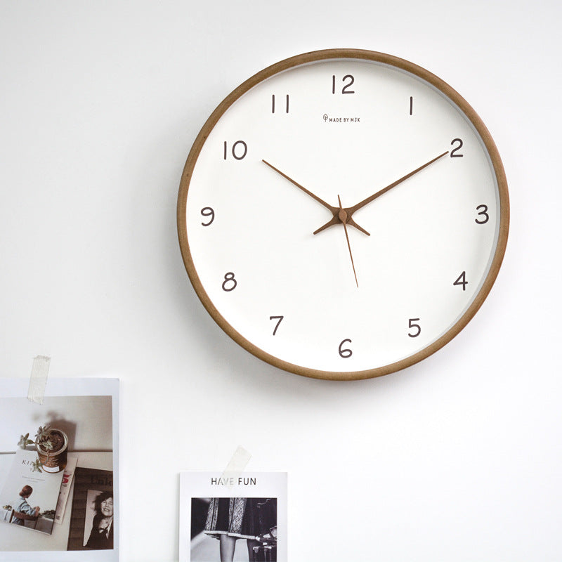 Minimalistische Houten Wandklok
