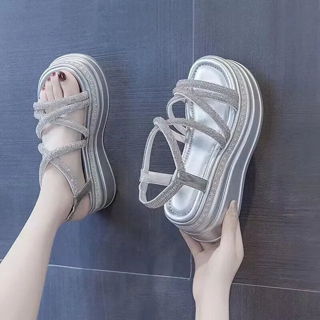 Sommer Plateau Keilabsatz Sandalen für Frauen