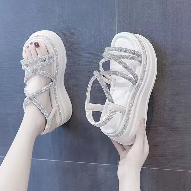 Sommer Plateau Keilabsatz Sandalen für Frauen