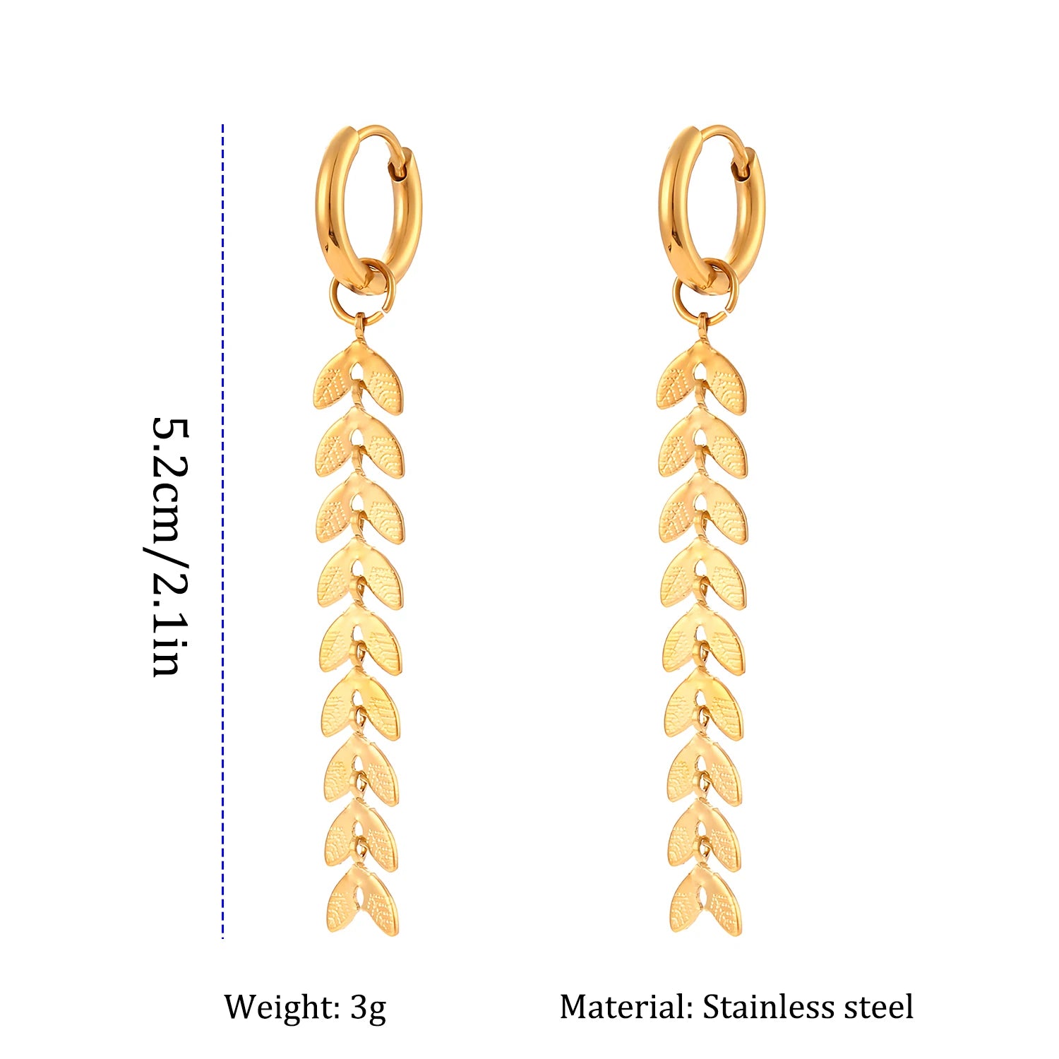 Isabella Fishtail Oorbellen van Luna Sieraden