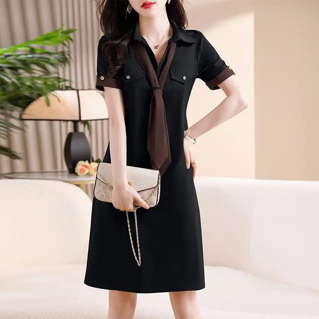 Aurora Kant Mini Kleid für Sommerliche Tage