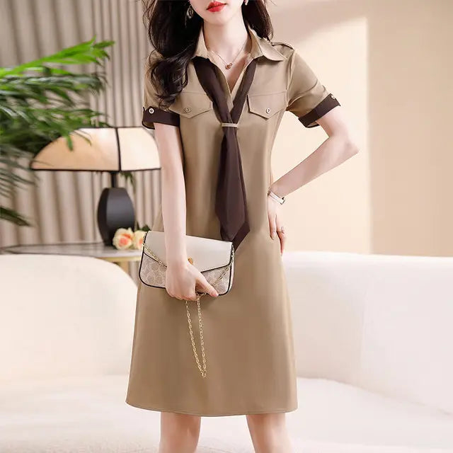 Aurora Kant Mini Kleid für Sommerliche Tage