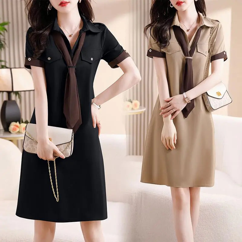 Aurora Kant Mini Kleid für Sommerliche Tage