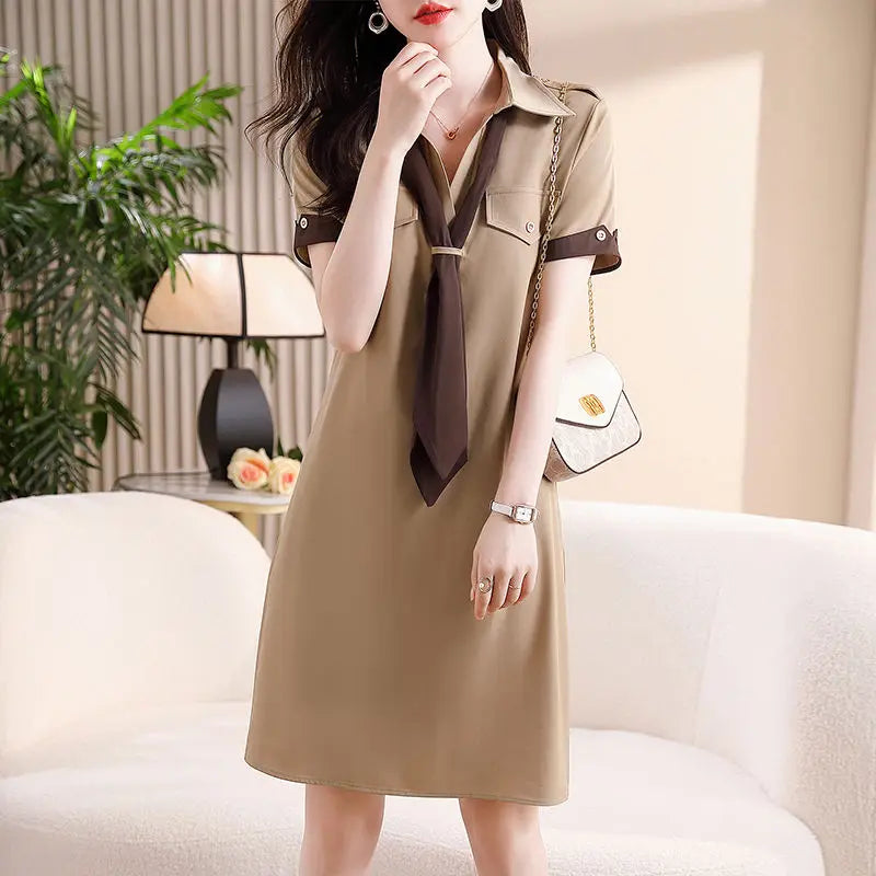 Aurora Kant Mini Kleid für Sommerliche Tage