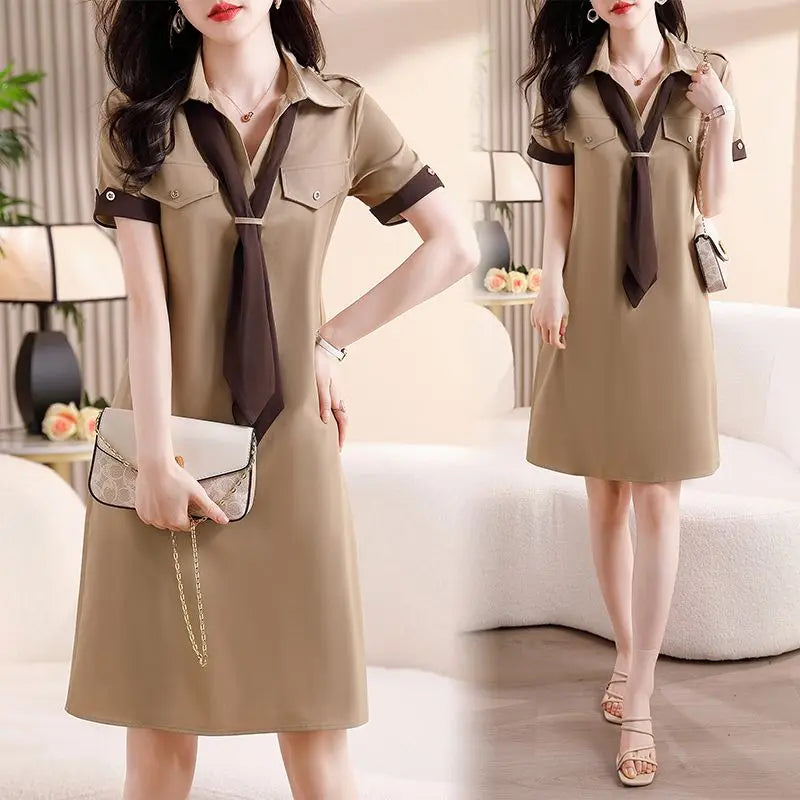 Aurora Kant Mini Kleid für Sommerliche Tage