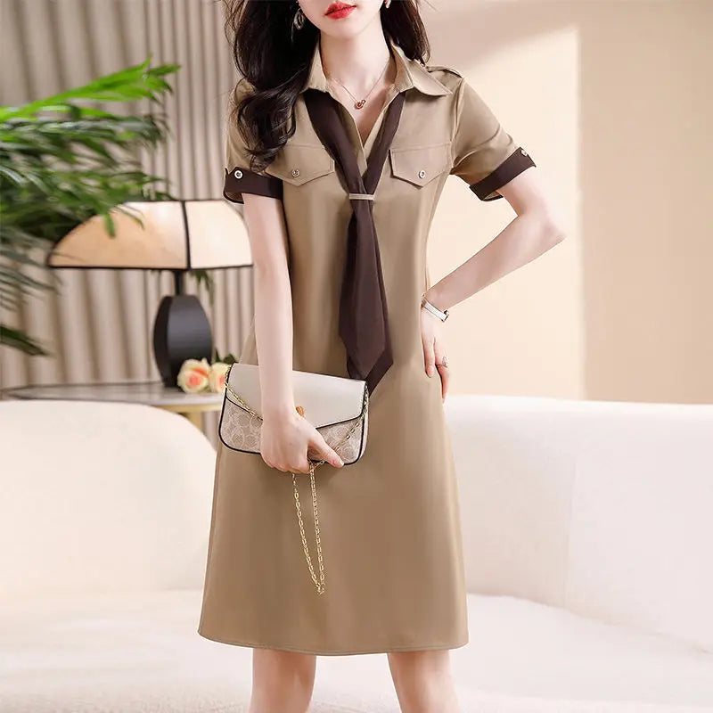 Aurora Kant Mini Kleid für Sommerliche Tage