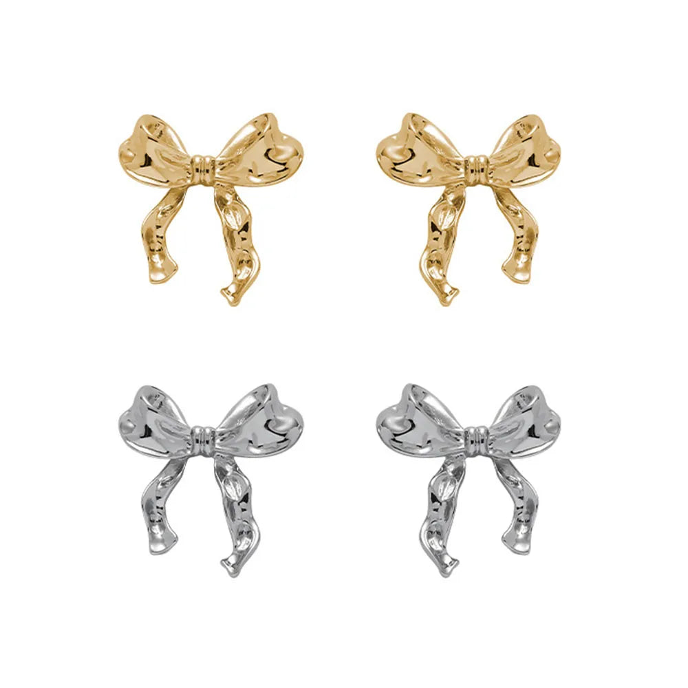 Glanzende Schoonheid: Mode Strik Oorbellen