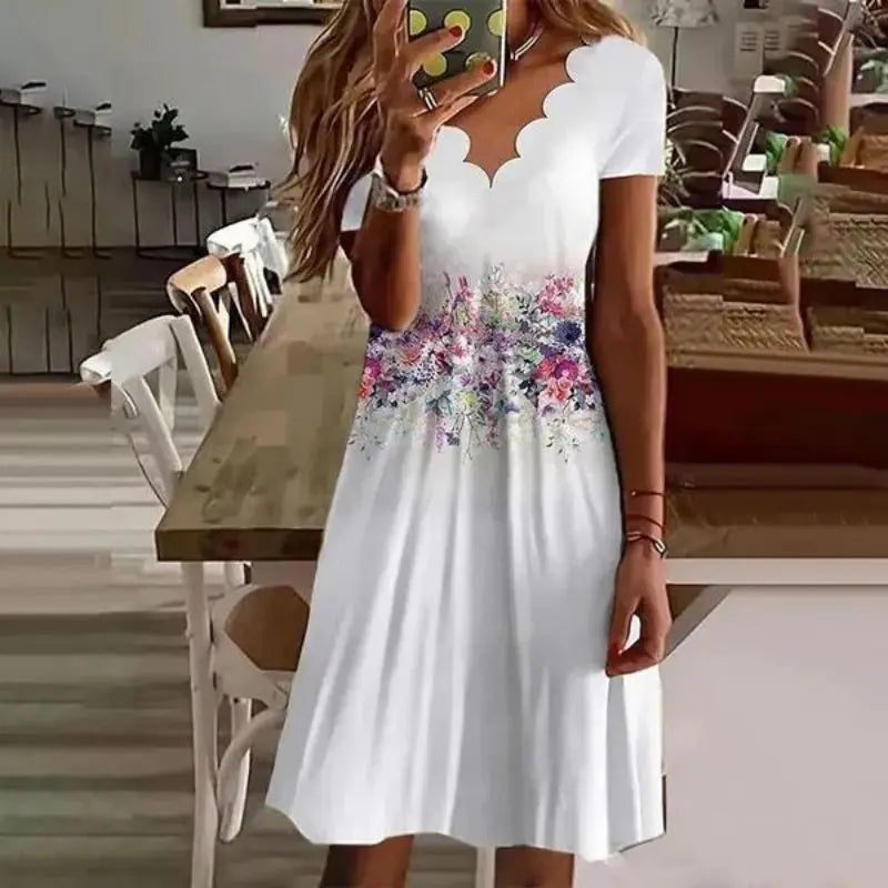 Sunshine Fashion Printed Summer Dress for Women