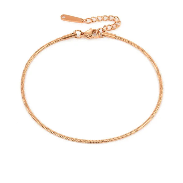 Collana cavigliera serpente colore argento Mode
