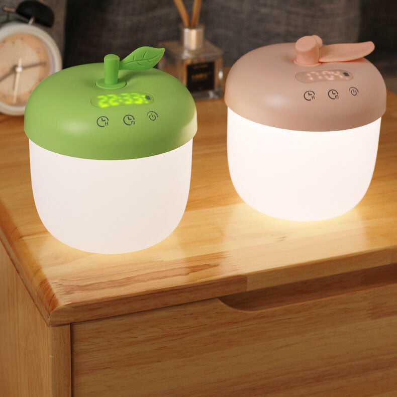 Modern Digital Alarm Clock with Night Light in Apple Shape