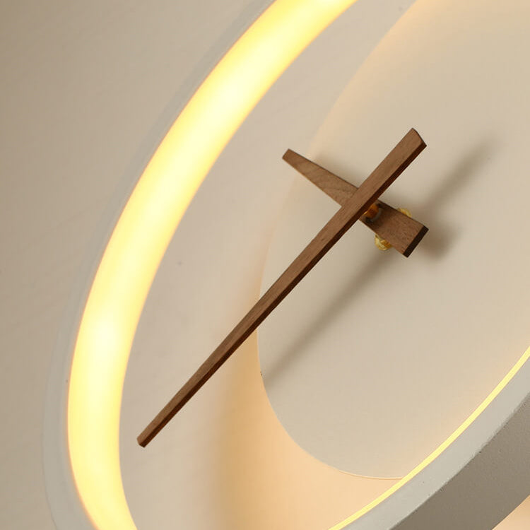 Modern LED Wall Clock with Moon Design