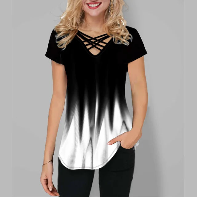 Camicia Stampata Estiva alla Moda di ModeMeester per Donne