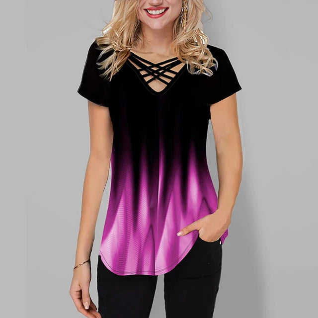 Camicia Stampata Estiva alla Moda di ModeMeester per Donne