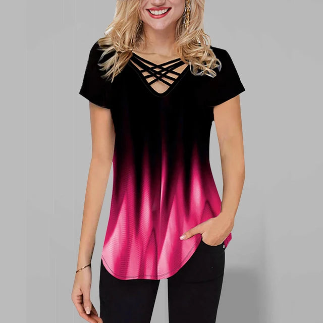 Camicia Stampata Estiva alla Moda di ModeMeester per Donne