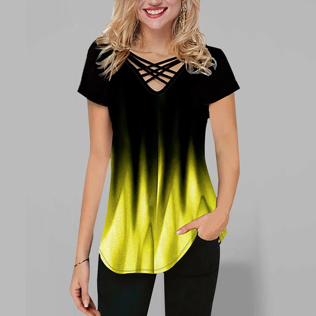 Camicia Stampata Estiva alla Moda di ModeMeester per Donne