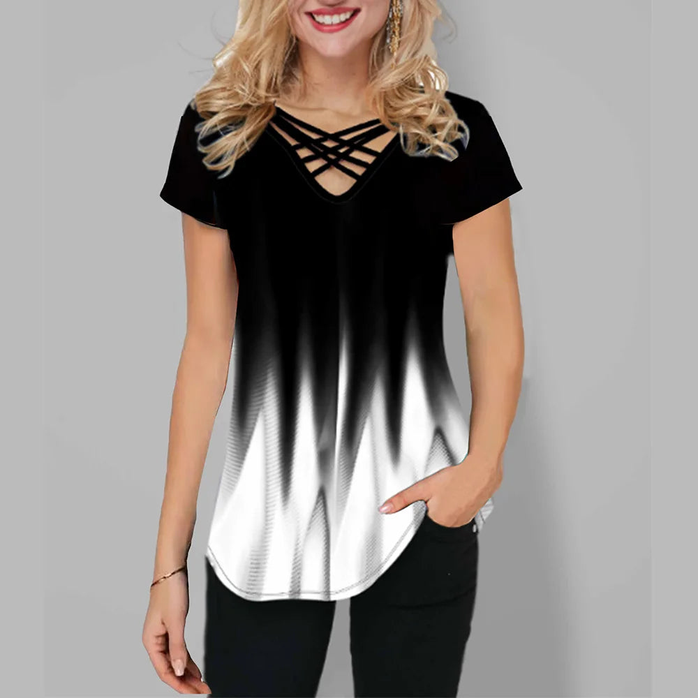 Camicia Stampata Estiva alla Moda di ModeMeester per Donne