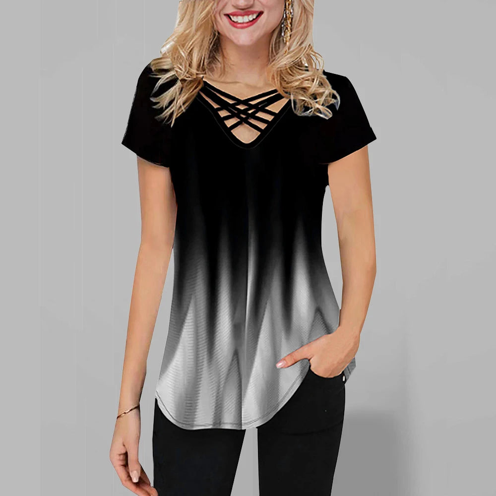 Camicia Stampata Estiva alla Moda di ModeMeester per Donne
