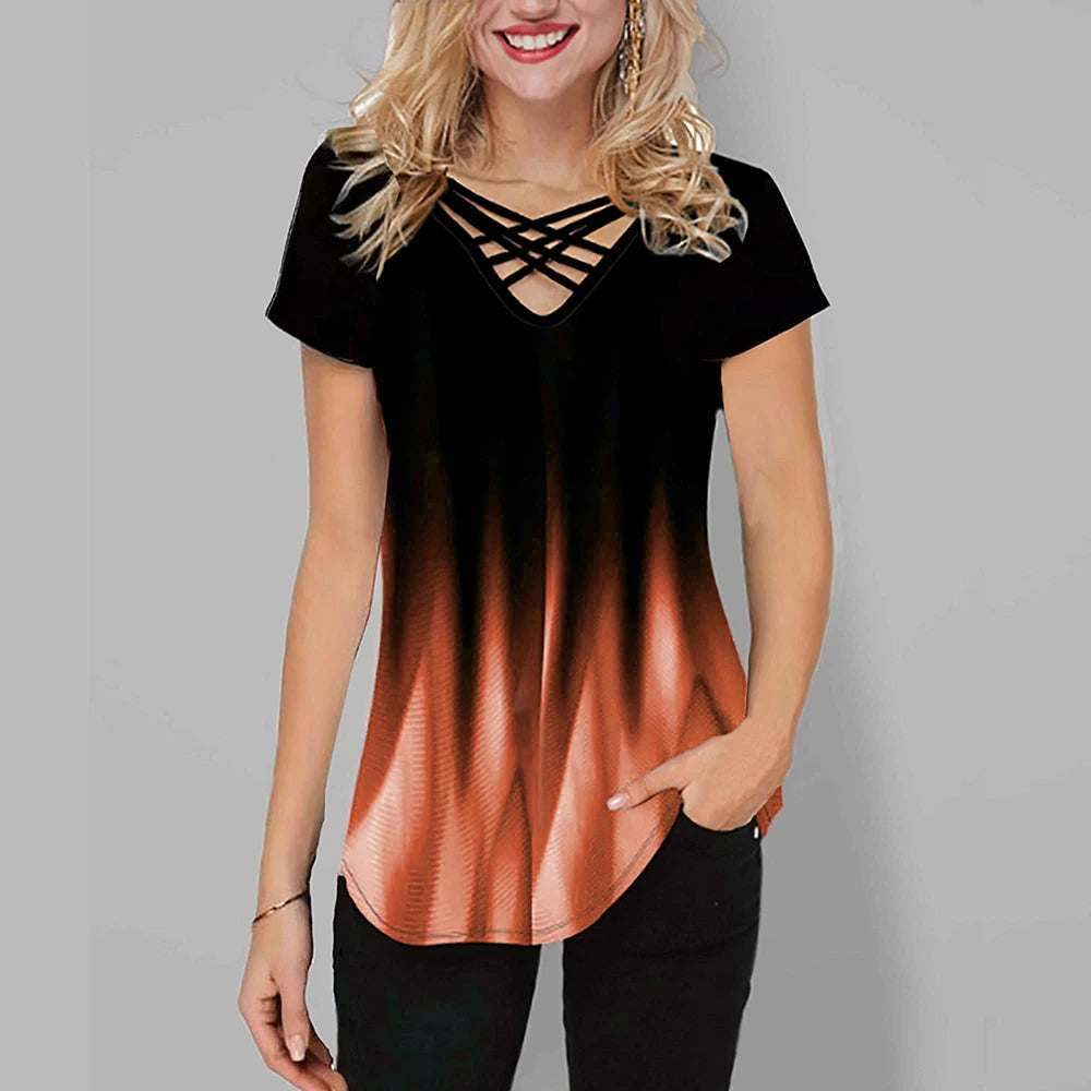 Camicia Stampata Estiva alla Moda di ModeMeester per Donne