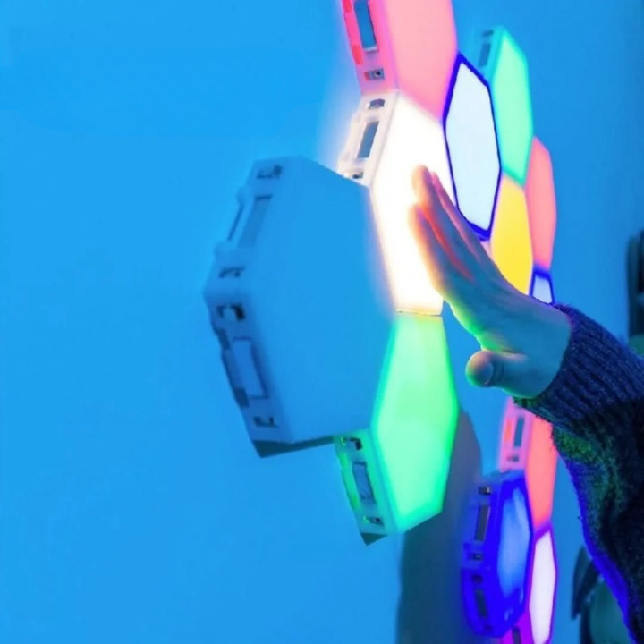 Lampade a bacchetta LED esagonali multicolori