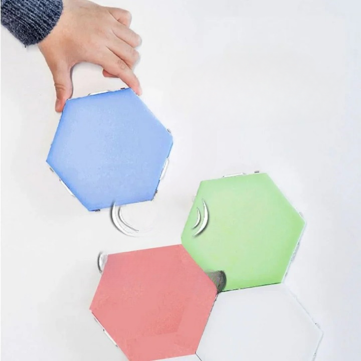 Lampade a bacchetta LED esagonali multicolori