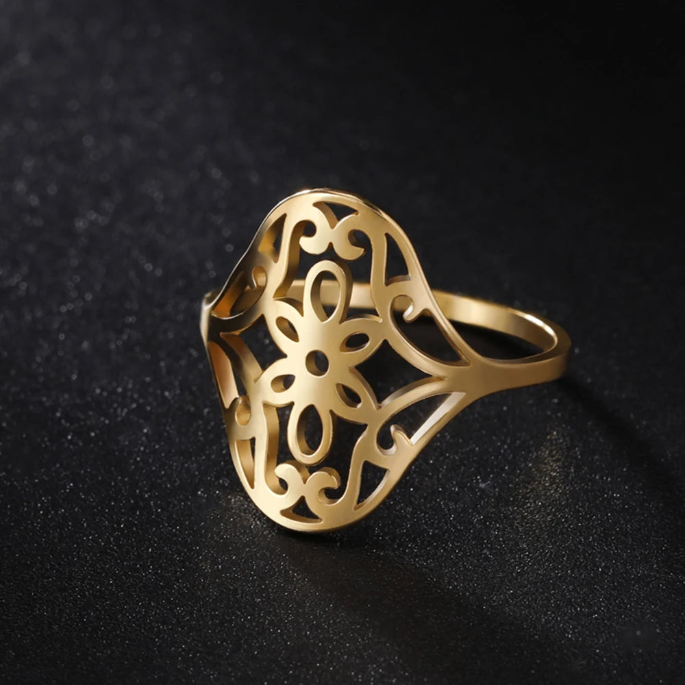 Schitterende Bloemenpracht Ring voor Vrouwen