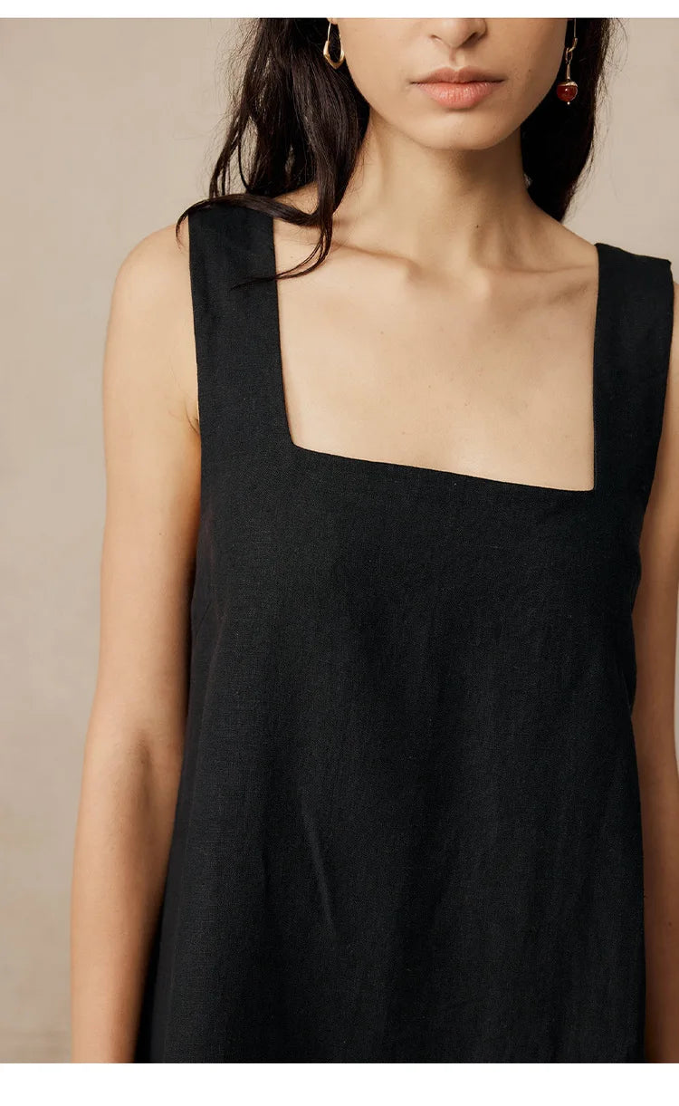 Lina Leinen Kleid - Vintage Sommerstil für Frauen